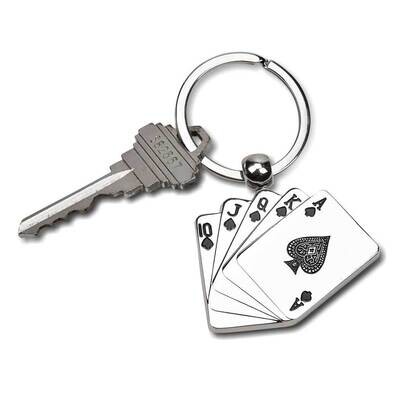 Nickel-plated Playing Cards Key Chain GM21813, MPN: GM21813, 47105024388