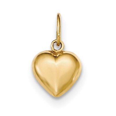 Puffed Heart Pendant 14k Gold Polished YC1211, MPN: YC1211, 886774257341
