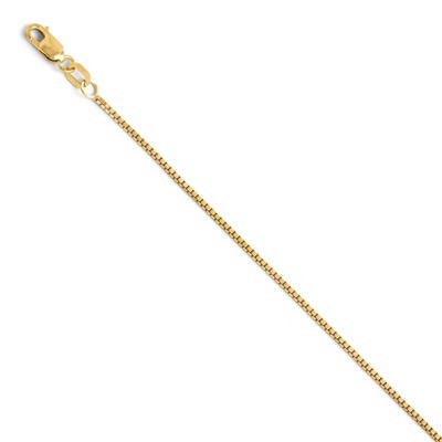 Leslie&#39;s Box with Lobster Chain 22 Inch - 14k Gold HB-516-22, MPN: 516-22, 886774543178