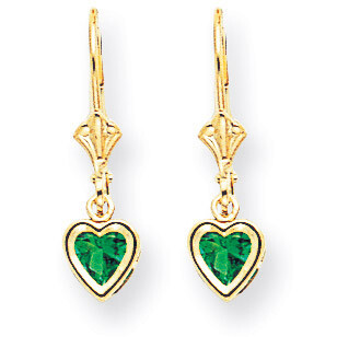 5mm Heart Mount Saint Helens Earrings 14k Gold XLB109MS, MPN: XLB109MS, 883957119366