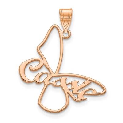 Small Butterfly with Name On Wings Pendant Sterling Silver Gold-plated XNA1026RP, MPN: XNA1026RP,