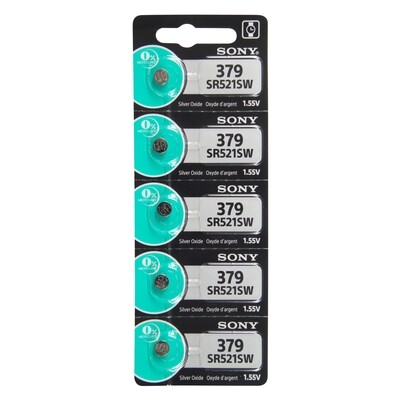 Type 379 SONY Watch Battery Tear Strip Pack of 5 SWB379, MPN: SWB379, 8562019669