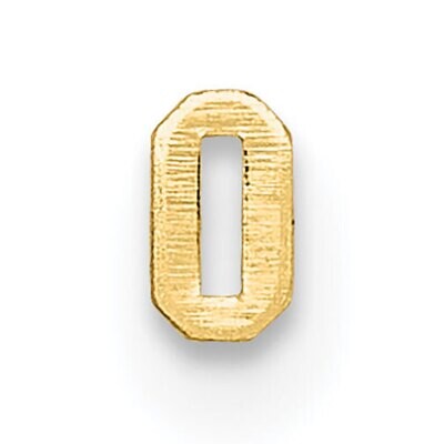 Die Struck Number 0 14k Yellow Gold YG2179, MPN: YG2179,