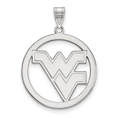 West Virginia University L Pendant in Circle Sterling Silver SS034WVU, MPN: SS034WVU, 886774722214
