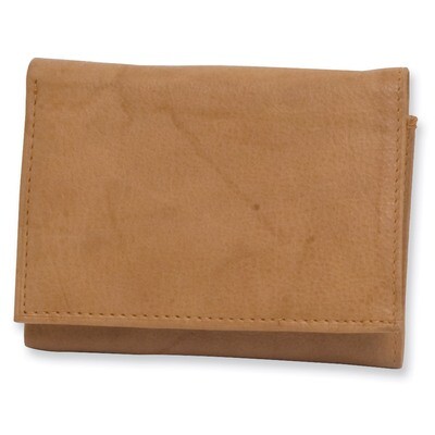 Mens Tan Leather Tri-fold Wallet GP2050, MPN: GP2050, 892925154018
