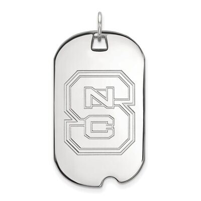 North Carolina State University Large Dog Tag 10k White Gold 1W028NCS, MPN: 1W028NCS, 886774785172