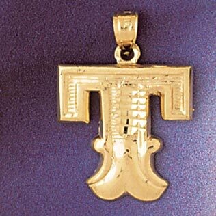 Dazzlers Jewelry Initial T Pendant Necklace Charm Bracelet in Yellow, White or Rose Gold 9577t, MPN…