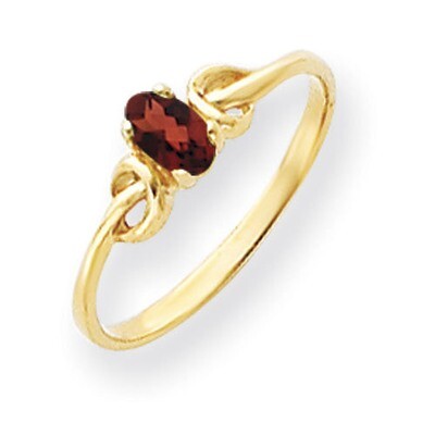 Garnet Ring 14k Gold 5x3mm Oval Y4650GA, MPN: Y4650GA, 883957560021