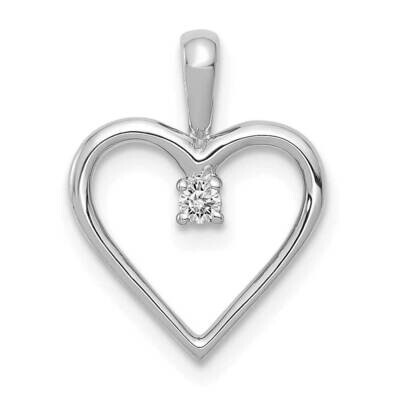 Aa .03Ct. Diamond Heart Pendant 14k White Gold PM4816-003-WA, MPN: PM4816-003-WA, 883957114071