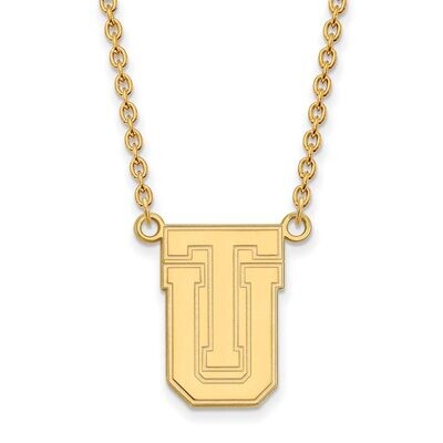 The University of Tulsa Large Pendant with Chain Necklace 10k Yellow Gold 1Y009UTL-18, MPN: 1Y009UT…