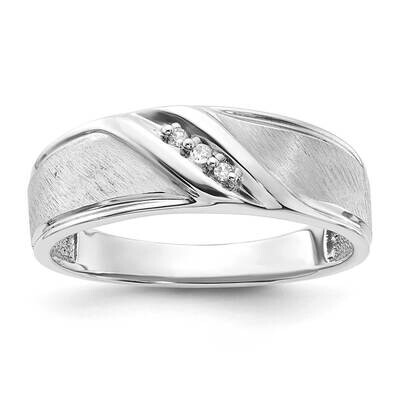 10k Gold White Gold Polished &amp; Brushed Diamond Ring RDD2720G/ST-0WS45