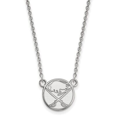 Buffalo Sabres Small Pendant with Chain Necklace 14k White Gold 4W013SAB-18, MPN: 4W013SAB-18, 8867…