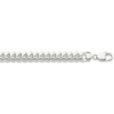 9mm Polished Domed Curb Chain 28 Inch Sterling Silver QDB250-28, MPN: QDB250-28,