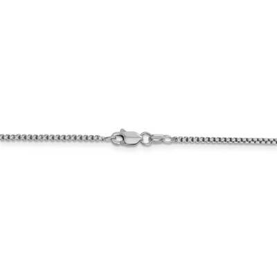 22 Inch 1.5mm Hollow Round Box Chain 14k White Gold BC138-22, MPN: BC138-22, 886774565583