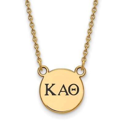 Kappa Alpha Theta Extra Small Enameled Pendant with 18 Inch Chain Gold-plated Silver GP016KAT-18, M…