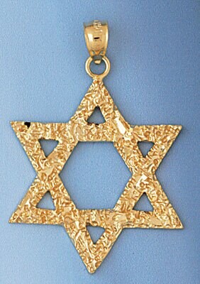 Dazzlers Jewelry Star of David Pendant Necklace Charm Bracelet in Yellow, White or Rose Gold 9151, …