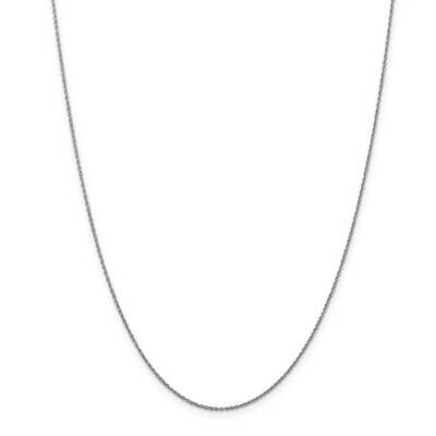 1.1mm Baby Rope Chain 26 Inch 14k White Gold PEN171-26, MPN: PEN171-26, 883957169521