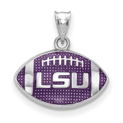 Louisiana State University LSU Enameled Football Pendant Sterling Silver SS508LSU, MPN: SS508LSU, 6…