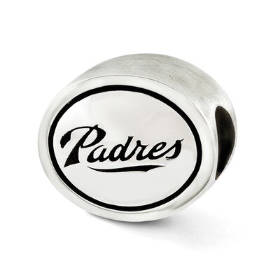 MLB Siskiyou Buckle Antiqued San Diego Padres Bead Sterling Silver QRS3281