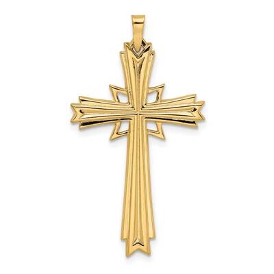 Solid Fancy Cross Pendant 14k Gold Polished XR2028, MPN: XR2028,
