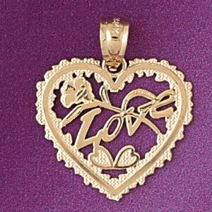 Dazzlers Jewelry Heart Pendant Necklace Charm Bracelet in Yellow, White or Rose Gold 7179, MPN: DZ-…