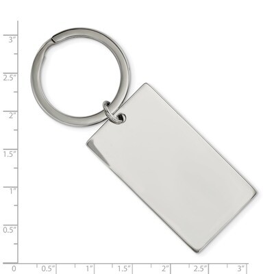 Polished 1.85mm Rectangle Reversible Key Chain Stainless Steel Brushed SRK150, MPN: SRK150, 1911010…