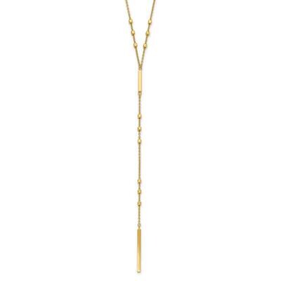 Gold-Tone Beads Vertical Bar with 1Inch Extension Y-Necklace Sterling Silver QG5454-22, MPN: QG5454…