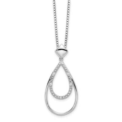 White Ice .025Ct. Diamond Necklace Sterling Silver QW496-18, MPN: QW496-18, 191101479274
