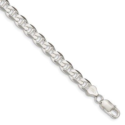 9 Inch 7.4mm Flat Anchor Chain Sterling Silver QFAN200-9, MPN: QFAN200-9, 883957961132