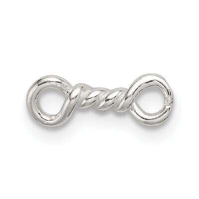 11.4 x 4mm Polished Casted Component Link Sterling Silver SS4383, MPN: SS4383,