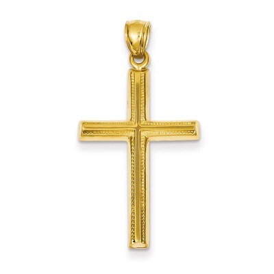 Cross Pendant 14k Gold Polished D1606, MPN: D1606, 637218058907