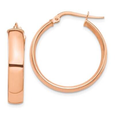 5mm Hoop Earrings 14k Rose Gold High Polished TF1402R, MPN: TF1402R, 191101987144