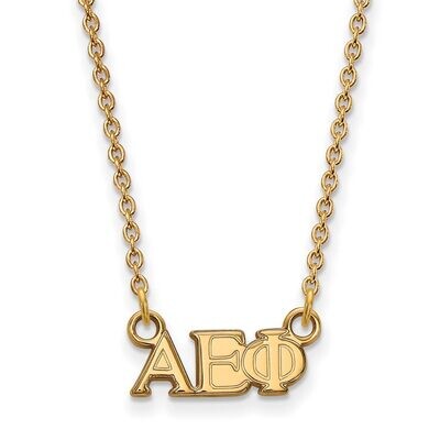 Alpha Epsilon Phi Extra Small Pendant with 18 Inch Chain Gold-plated Silver GP006AEP-18, MPN: GP006…