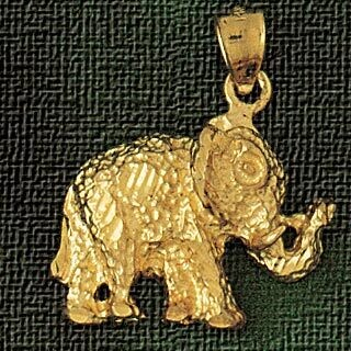 Dazzlers Jewelry Elephant Pendant Necklace Charm Bracelet in Yellow, White or Rose Gold 2308, MPN: …