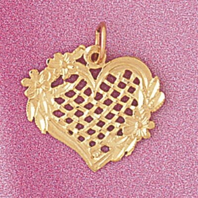Dazzlers Jewelry Heart Pendant Necklace Charm Bracelet in Yellow, White or Rose Gold 3804, MPN: DZ-…