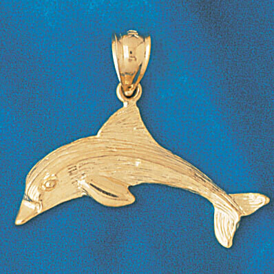 Dazzlers Jewelry Dolphin Pendant Necklace Charm Bracelet in Yellow, White or Rose Gold 418, MPN: DZ…