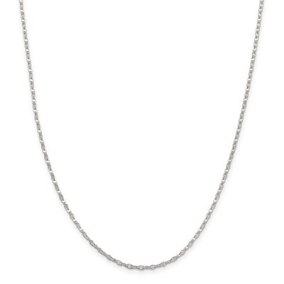 18 Inch 2.25mm Fancy Wave Link Chain Sterling Silver QFC193-18, MPN: QFC193-18, 886774409016