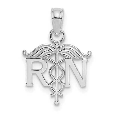 Registered Nurse Pendant 10k White Gold 10K4930W, MPN: 10K4930W,