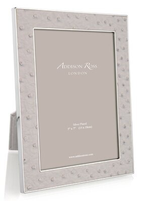 Addison Ross Mist Ostrich &amp; Silver Picture Frame 4 x 6 Inch Silver-plated FR1564, MPN: FR1564, UPC/…