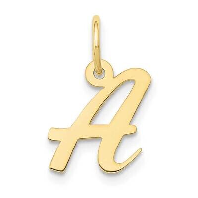 Script Initial A Charm 10k Gold Small 10YC658A, MPN: 10YC658A,