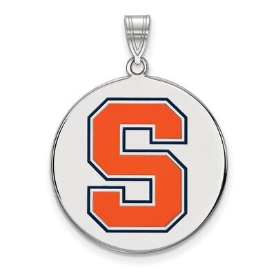 Syracuse University x-Large Enamel Disc Pendant Sterling Silver SS047SYU, MPN: SS047SYU, 8867746991…