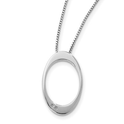 .015Ct. Diamond Necklace Sterling Silver QW274-18, MPN: QW274-18, 883957504322