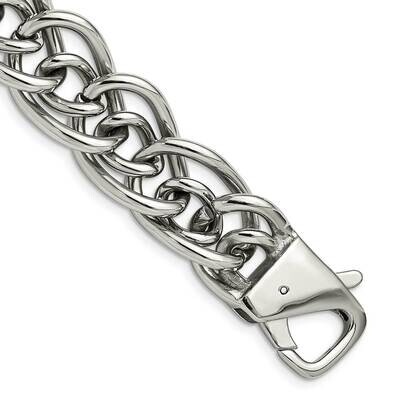 Large &amp; Small Ovals 8.25 Inch Bracelet Stainless Steel SRB1053-8.25 by Chisel, MPN: SRB1053-8.25, 8…