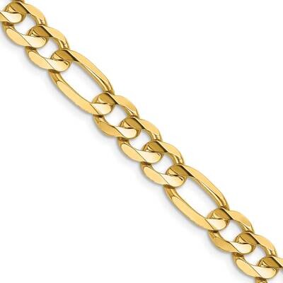24 Inch 7.5mm Concave Open Figaro with Lobster Clasp Chain 14k Gold LFG200-24, MPN: LFG200-24, 8867…