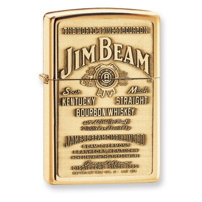 Zippo Jim Beam Emblem High Polished Brass Lighter GL8440, MPN: GL8440, 41689169299