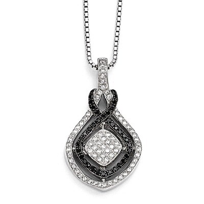 Necklace Sterling Silver &amp; Cubic Zirconia QMP468-18, MPN: QMP468-18, 883957401249