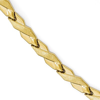 Leslie&#39;s Brushed Bracelet 7 Inch 10k Gold Polished HB-10LF520-7, MPN: 10LF520-7, 191101553059