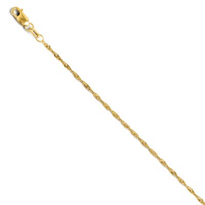 Leslie&#39;s Singapore with Lock Chain 9 Inch - 14k Gold HB-503-9, MPN: 503-9, 883957531977