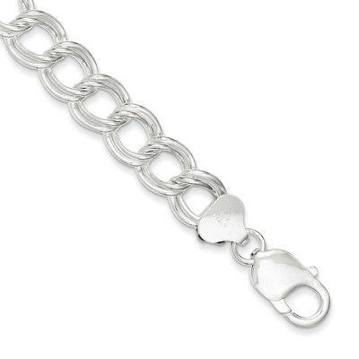 10.5mm Double Link Charm Bracelet 6.5 Inch Sterling Silver QG2211-6.5, MPN: QG2211-6.5, 886774102603