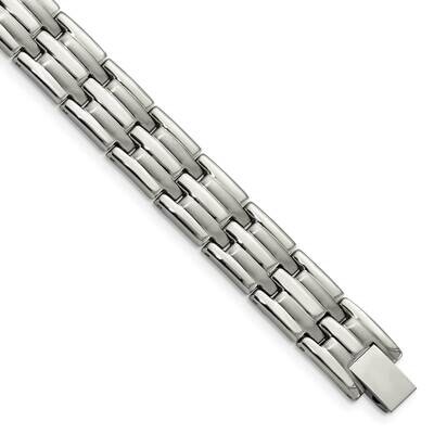 8.5 Inch Bracelet Stainless Steel Brushed and Polished SRB156-8.5 by Chisel, MPN: SRB156-8.5, 88395…